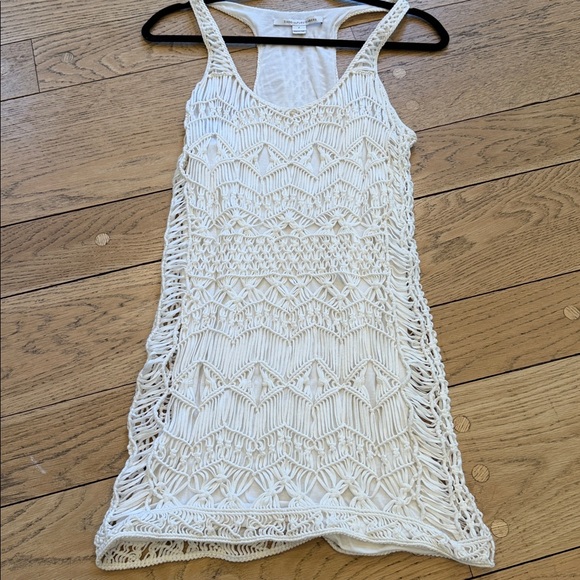 Diane von Furstenberg White Sheer crochet mini dress - Picture 2 of 8